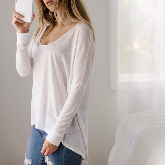 White Slub Long Sleeve - Picture 3 of 7